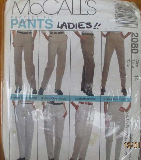 McCALLS PATTERN 2080 SIZE 10