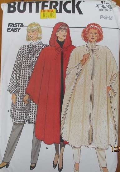 BUTTERICK PATTERN 4132 SIZE P-M