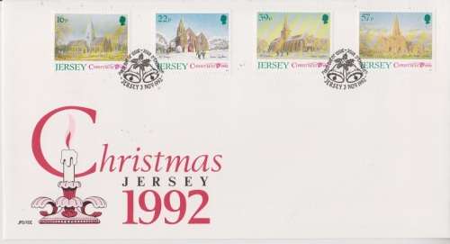 JERSEY FDC 1992 CHRISTMAS