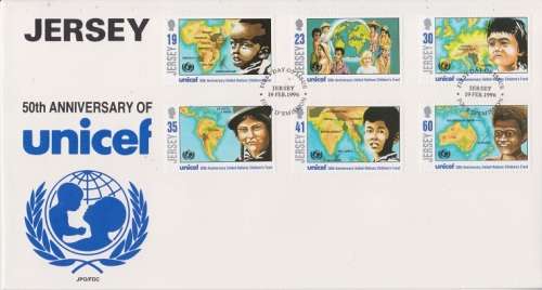 JERSEY FDC 1996 UNICEF