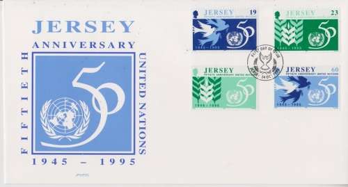 JERSEY FDC 1995 UNITED NATIONS