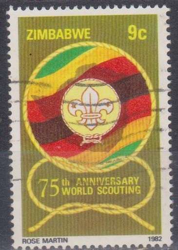 THEMATIC SCOUTING ZIMBABWE 1982 The 75th Anniversary of Boy Scout Movement