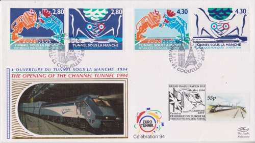 ENGLAND FDC 1994 OPENING OF THE CHANNEL TUNNEL