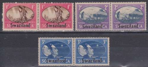 SWAZILAND 1945 South Africa Postage Stamps Overprinted "Swaziland" MM SET