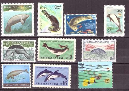 THEMATIC MARINE LIFE SELECTION BID PER STAMP TO TAKE ALL CARD EXCLUDED