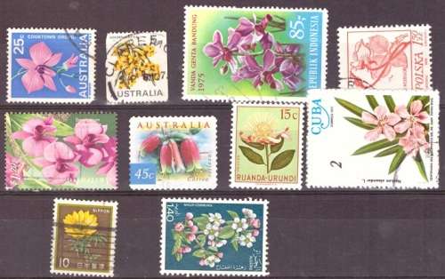 THEMATIC FLOWERS SELECTION BID PER STAMP TO TAKE ALL CARD EXCLUDED