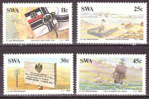 SWA 1984 CENTENARY OF GERMAN COLONIZATION SACC 441-444 UMM SET