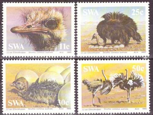 SWA 1985 OSTRICHES SACC 449-452 UMM SET