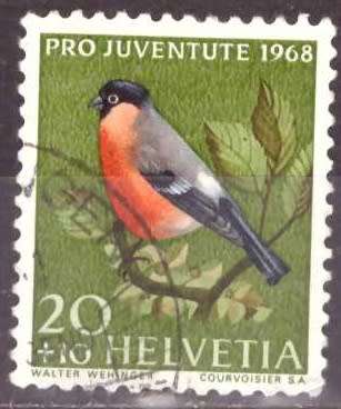 SWITZERLAND  1968 Pro Juventute - Birds USED