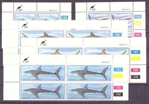CISKEI 1983 SHARKS SACC38-42 UMM CB SET