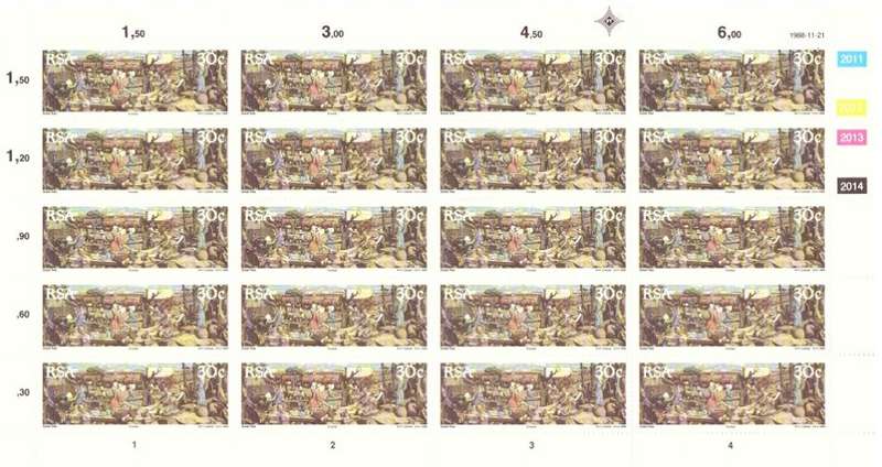 RSA 1988 ANNIV. OF GREAT TREK UMM PART SET OF FULL SHEETS SACC 687,8,90