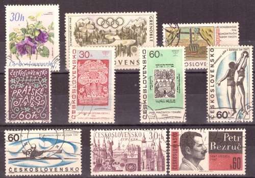 CZECHOSLOVAKIA SELECTION BID PER STAMP TO TAKE ALL CARD EXCLUDED