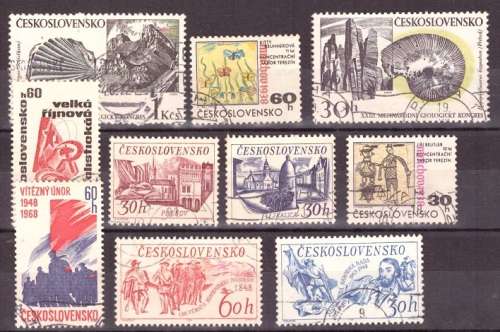 CZECHOSLOVAKIA SELECTION BID PER STAMP TO TAKE ALL CARD EXCLUDED