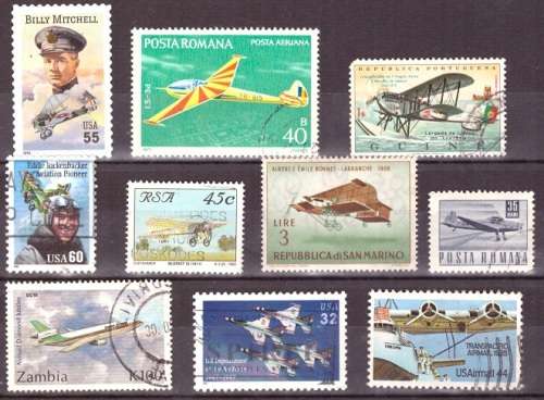 THEMATIC AIRCRAFT SELECTION BID PER STAMP TO TAKE ALL CARD EXCLUDED