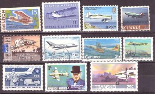 THEMATIC AIRCRAFT SELECTION BID PER STAMP TO TAKE ALL CARD EXCLUDED