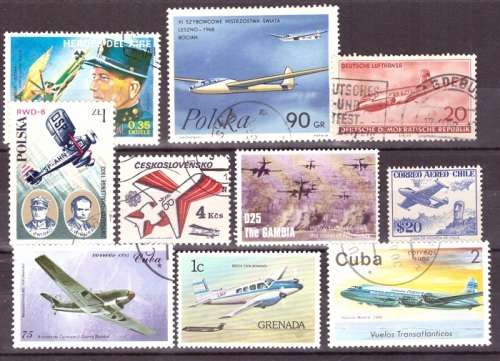 THEMATIC AIRCRAFT SELECTION BID PER STAMP TO TAKE ALL CARD EXCLUDED