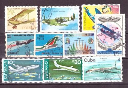 THEMATIC AIRCRAFT SELECTION BID PER STAMP TO TAKE ALL CARD EXCLUDED