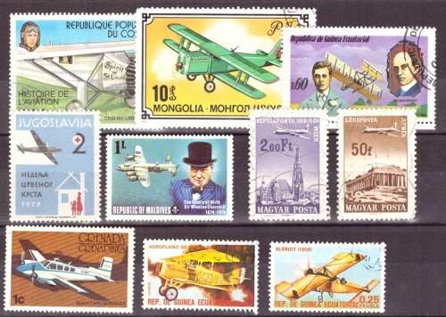 THEMATIC AIRCRAFT SELECTION BID PER STAMP TO TAKE ALL CARD EXCLUDED