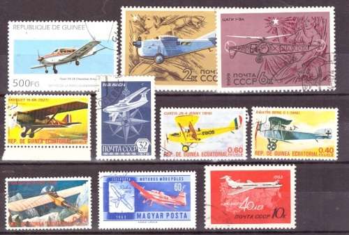 THEMATIC AIRCRAFT SELECTION BID PER STAMP TO TAKE ALL CARD EXCLUDED