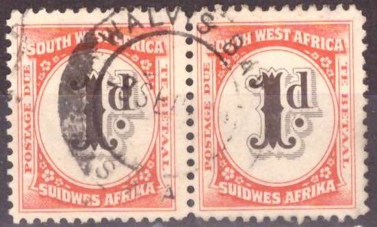 SWA 1931 POSTAGE DUE PAIR ULH CV R190