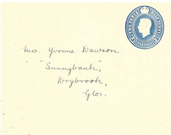 GB USED PRE PAID ENVELOPE HAS A FOLD