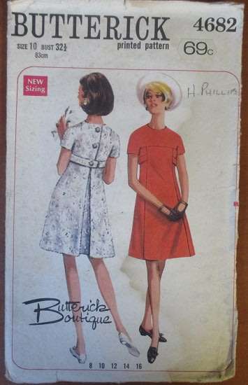 BUTTERICK PATTERN 4682 SIZE 10
