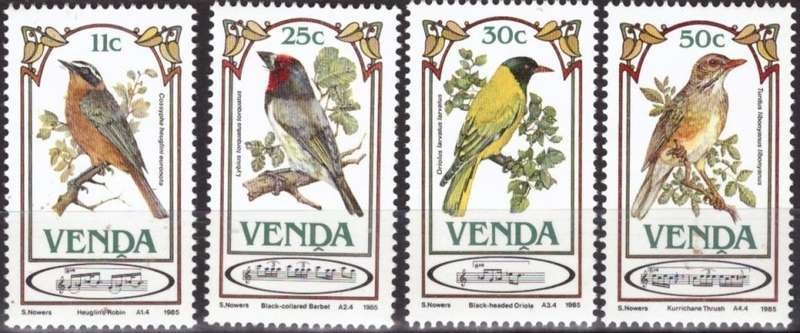 VENDA  1985 Songbirds MNH SET