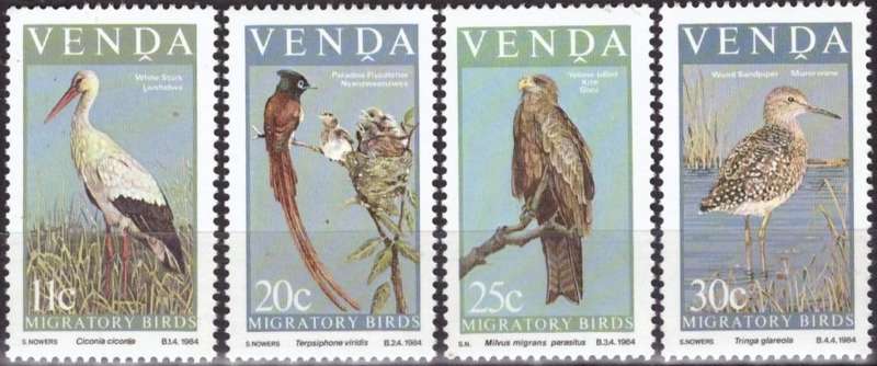 VENDA   1984 Migratory Birds MNH SET
