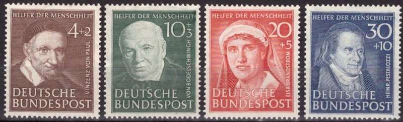 GERMANY  1951 Charity Stamps for Helpers of Humanity MLH SET CV R3060