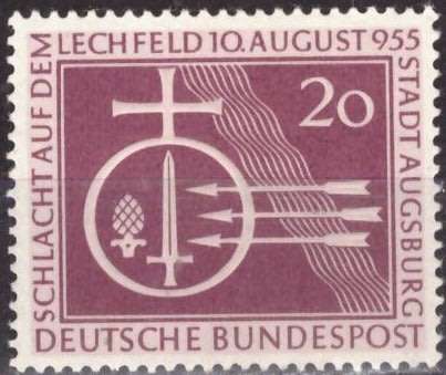 GERMANY  1955 The 1000th Anniversary of the Battle at Lechfeld UMM SET CV R225