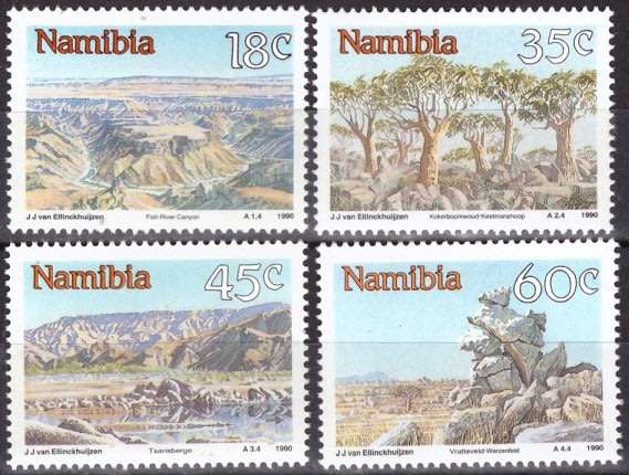 NAMIBIA 1990 Namibia Landscapes UMM SET CV R10 SACC 4-7