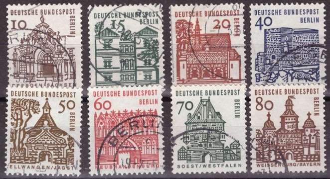 BERLIN 1964 German Buildings of the 12th Century ULH SET CV R261 SGB236-B243