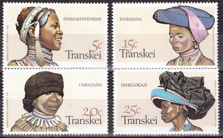 TRANSKEI 1981 Xhosa Women`s Headdresses UMM SET