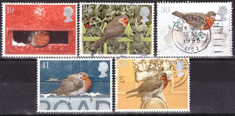 GB 1995 Christmas Stamps UNH SET CV R108 SG1896-1900