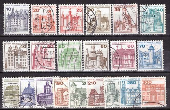 BERLIN 1977 Castles and Palaces UNH SET CV R450 SG B516-524d