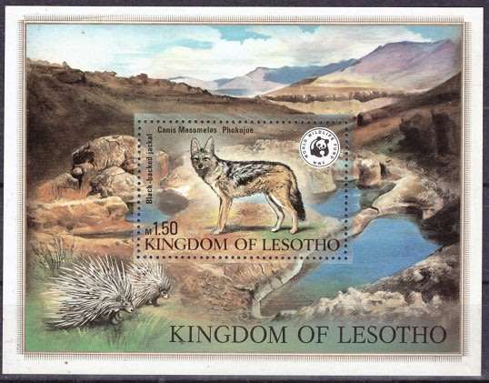 LESOTHO 1981 Worldwide Nature Protection - Endangered Animals UMM SHEET CV R251.50