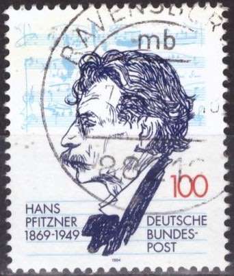 GERMANY 1994 The 125th Anniversary of the Birth of Hans Pfitzner, Composer UNH CV R 19.80 SG 2576