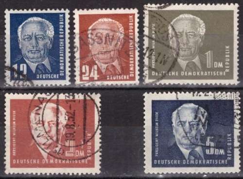 DDR 1950 President Wilhelm Pieck ULH SET CV R324 SG E10-14