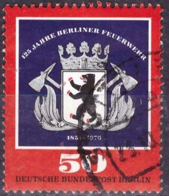 BERLIN 1976 The 125th Anniversary of Berlin`s Fire Department UNH CV R23.40 SG B507