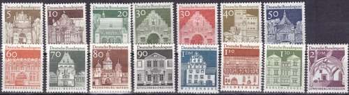 GERMANY 1966 -1969 Building Structures of the 12th Century, small size UMM SET CV R396 SG1367-81