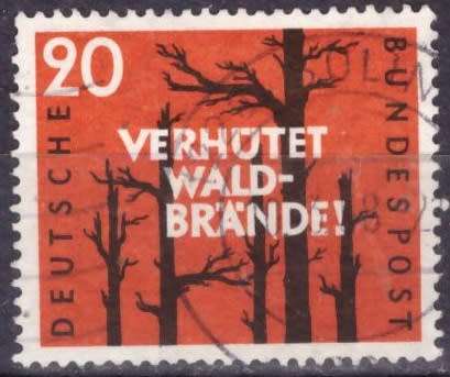 GERMANY 1958 Information about Forest Fire ULH SET CV R18 SG 1202