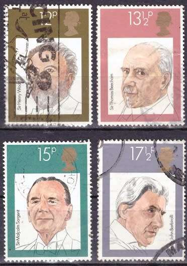 GB 1980 British Conductors UNH SET CV R15 SG 1130-33