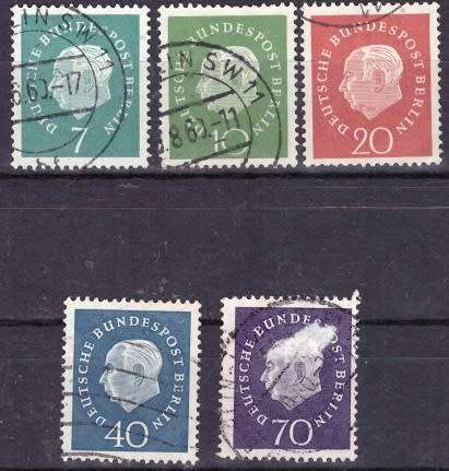 BERLIN 1959 Professor Dr. Heuss ULH SET CV R500 SG B178-182