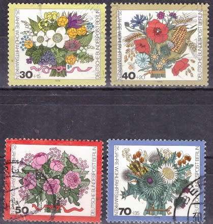 BERLIN 1974 Charity Stamps ULH SET CV R95 SG B457-460