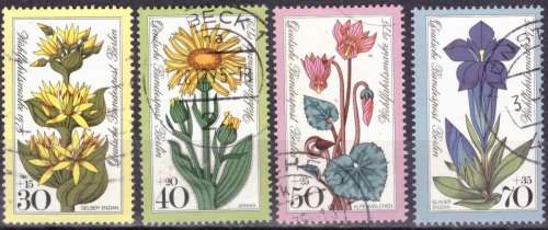 BERLIN 1975 Charity Stamps - Flowers ULH SET CV R80 SG B494-497