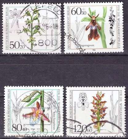 BERLIN 1984 Charity Stamps - Orchids UNH SET CV R250 SG B686-689