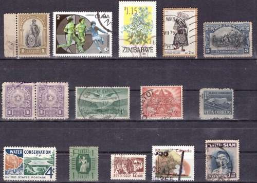 UNCHECKED WORLD SELECTION BID PER STAMP TO TAKE ALL CARD EXCLUDED