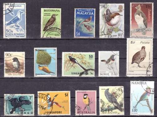 UNCHECKED BIRDs SELECTION BID PER STAMP TO TAKE ALL CARD EXCLUDED