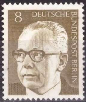 BERLIN 1970 Federal President Gustav Heinemann MINT NO GUM CV R26 SG B351