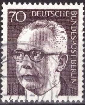 BERLIN 1970 Federal President Gustav Heinemann UNH CV R22 SG B360